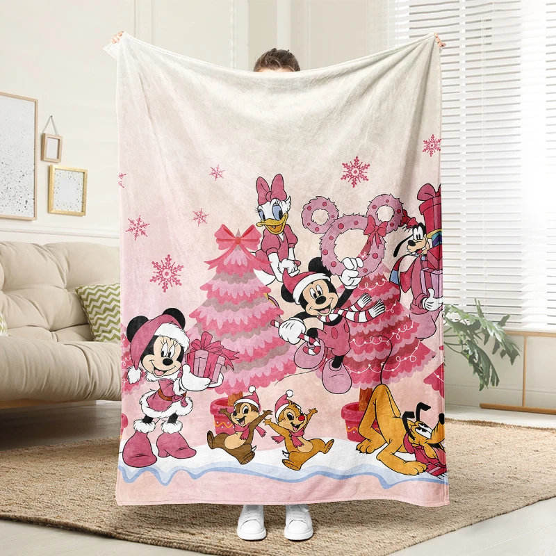 

Christmas Mickey Mouse Flannel Blanket Fluffy Cozy Throw Children Adult Nap Blankets Bedding Blanket for Party Home Decorations