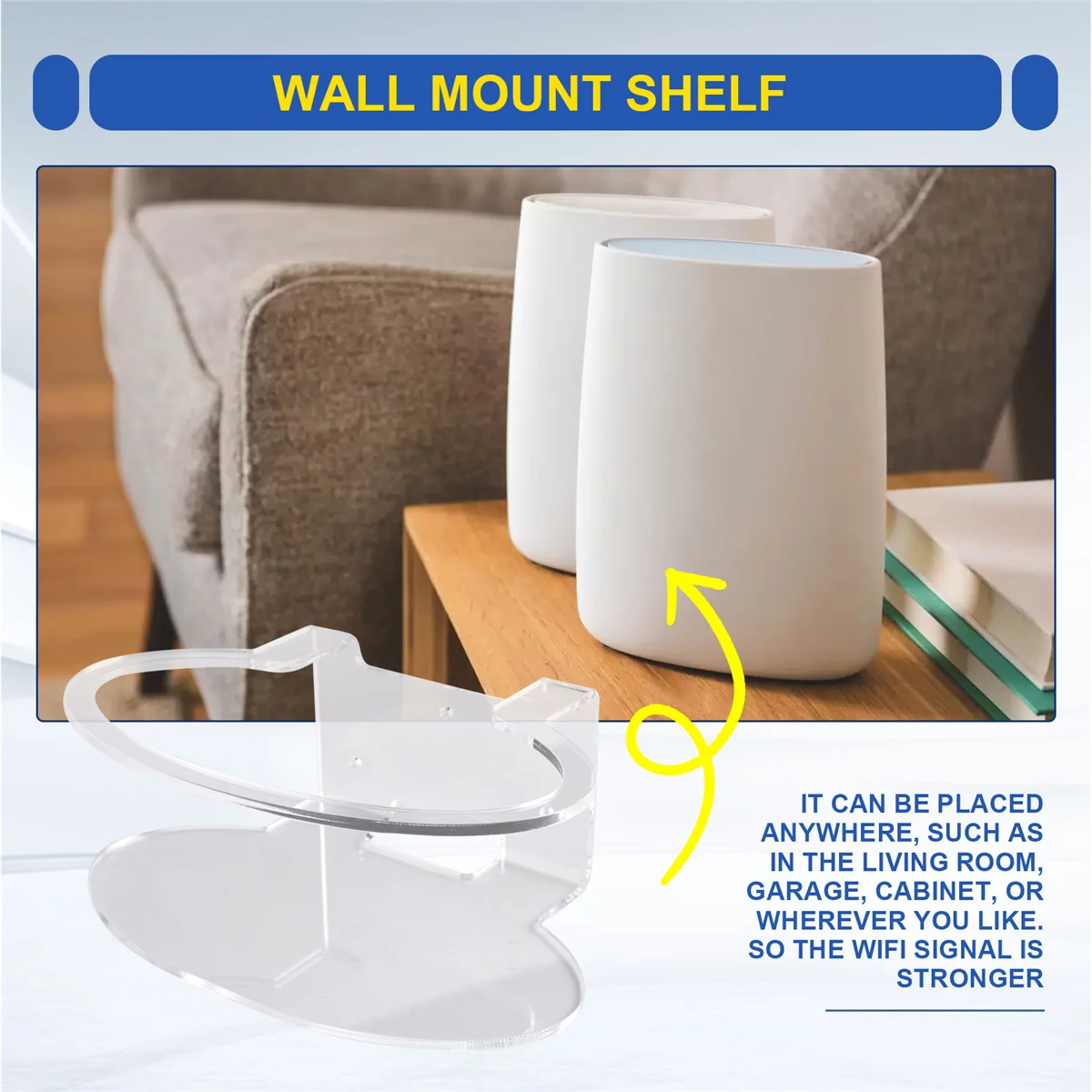 

A56X 1 Pcs Shelf Bracket Holder for Orbi Wall Mount, for Orbi WiFi Router AC3000 RBS50, RBK50, RBK53, RBK30, AC2200 RBK30