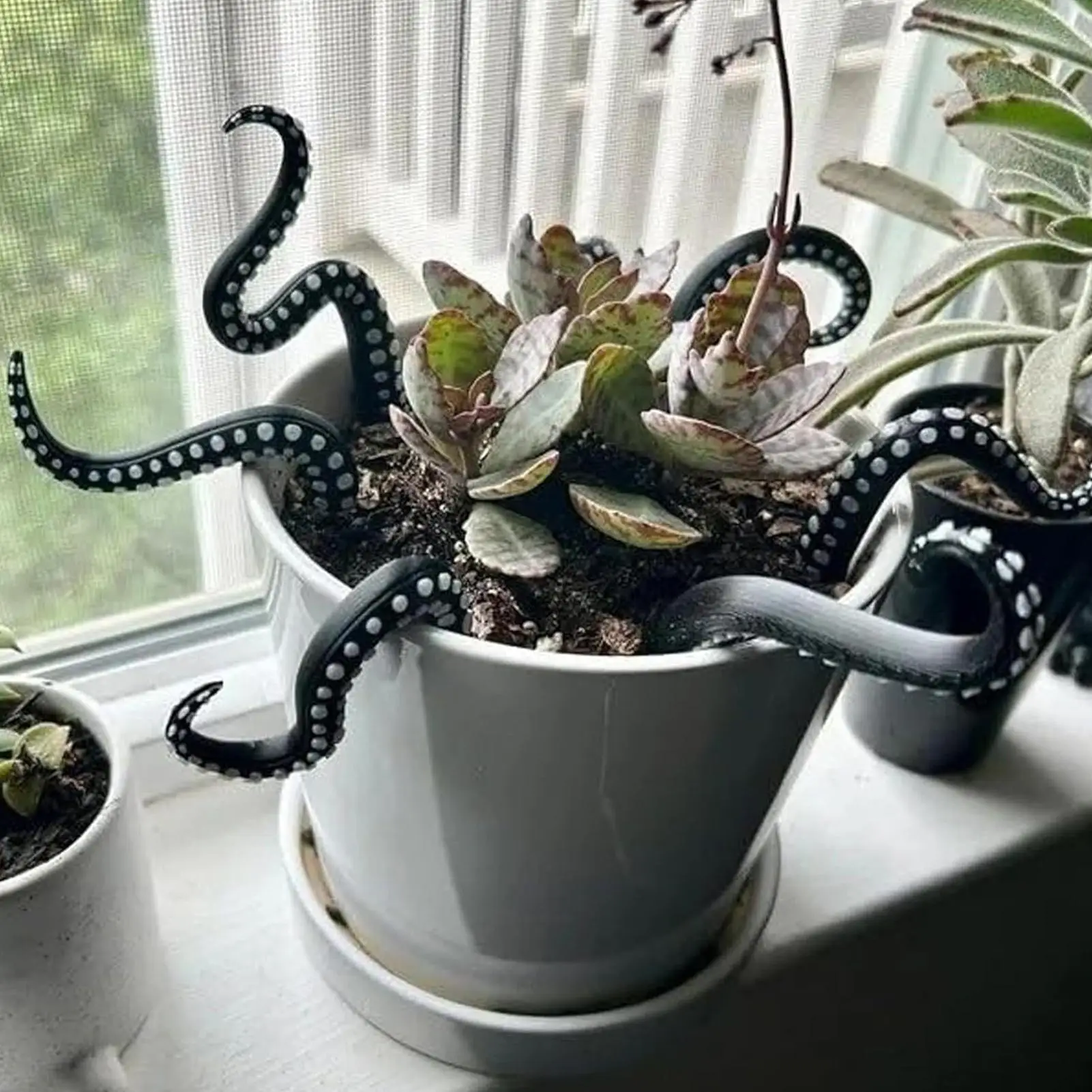 Plant Stakes 7 Piece Decoration Sticks Octopus Tentacle Plant Stakes For Patio Lawn Potted Indoor Outdoor Home Yard Flower