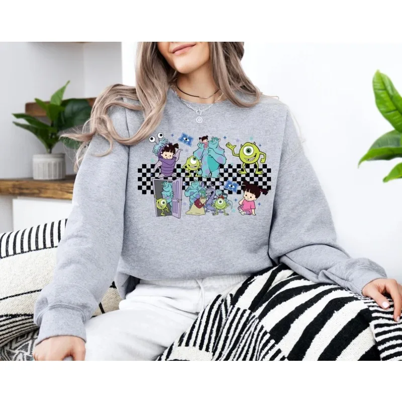 Sudadera Wazowski de la Universidad de monstruos de Disney para mujer, sudaderas con capucha de algodón para hombre, jersey de lana de otoño e invierno, Top de manga larga de gran tamaño