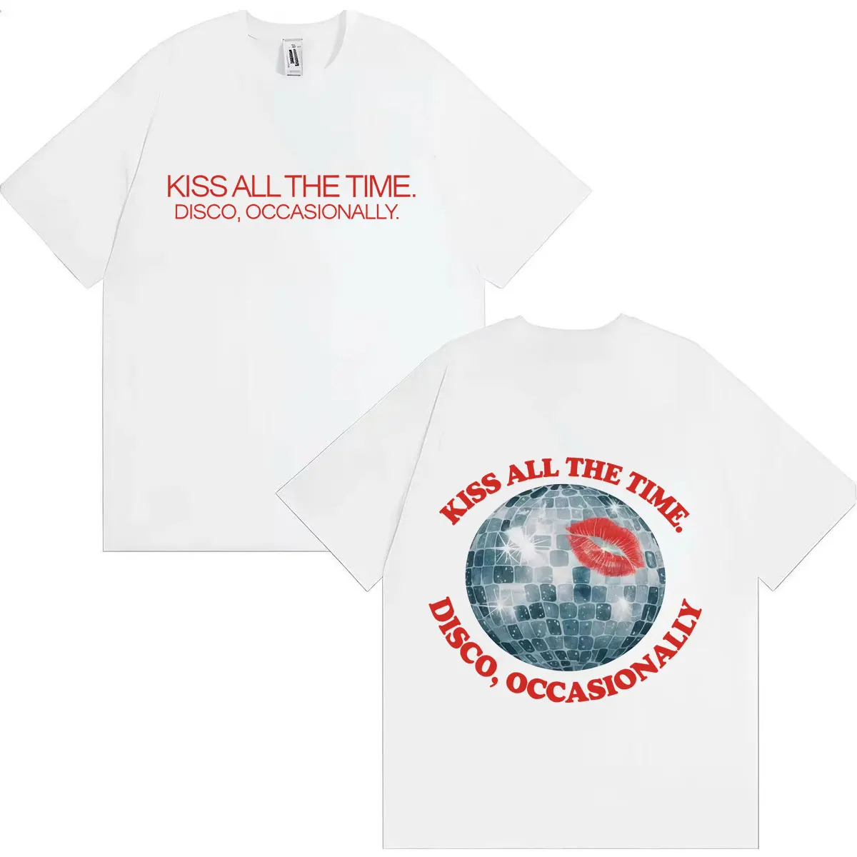 Harry Styles Kiss All The Time Disco Occasionally 2026 Double Sided Print T-Shirt Cotton Harajuku Comfortable Women Tee Shirts