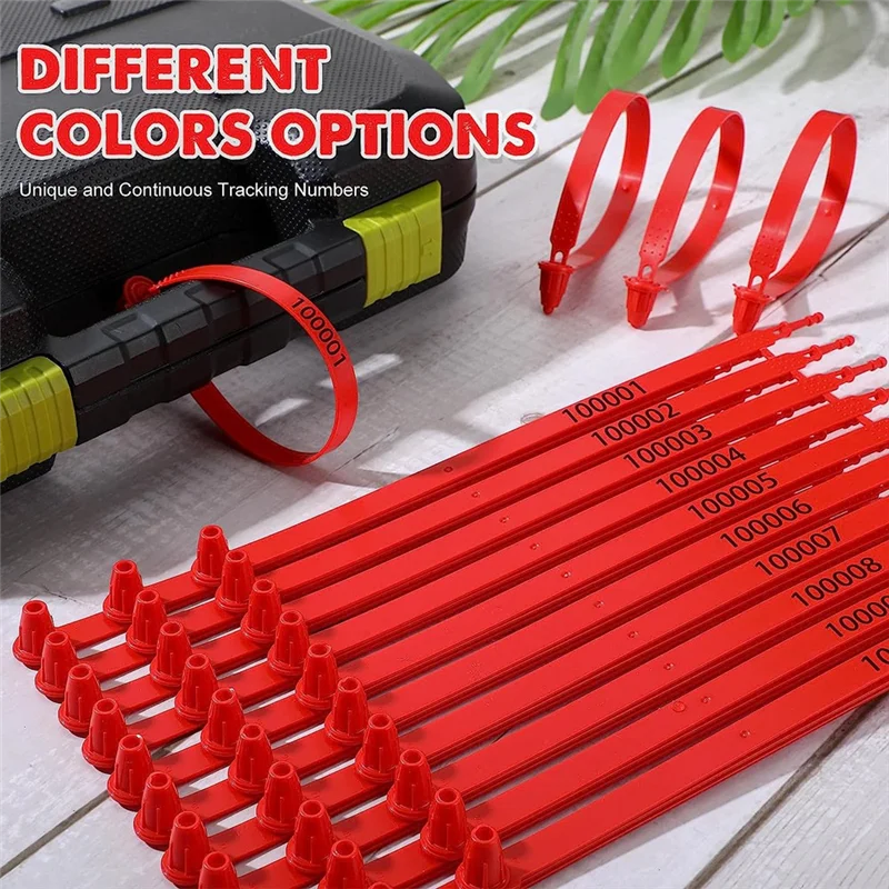 1000 Stück Kunststoff-LKW-Türdichtung für Anhänger, Logistik, Versand, Verpackung, Versand, Rot-A09I