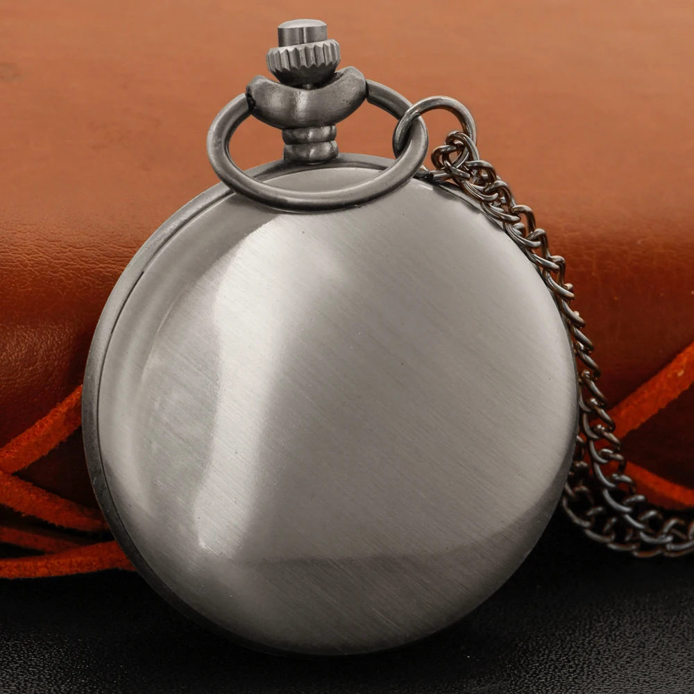 Grey Armed Character Game Quartz Pocket Watch Exquisite Vintage High Quality Necklace Timing Pendant Jewelry Gift Clock