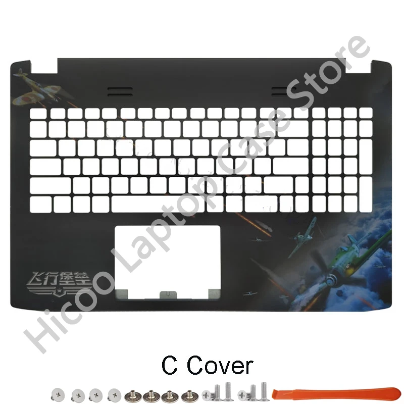 Imagem -04 - Laptop Lcd Tampa Traseira para Asus Rog Strix Gl552 Gl552j Gl552vw Gl552ve Zx50v Moldura Frontal Palmrest Superior Inferior Case Dobradiças Novo