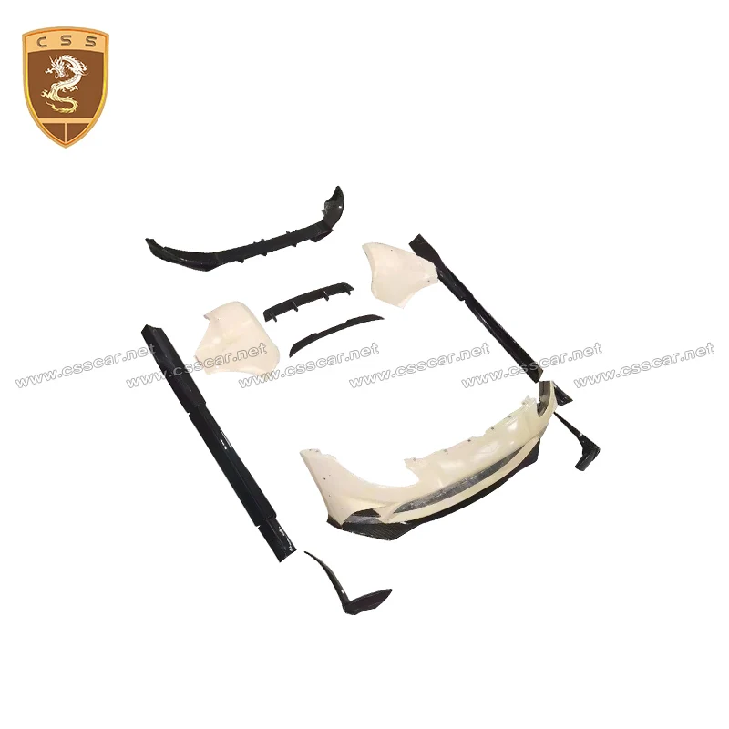 For Aston Martin DBX 707 Style Left Right Wrap Angle Front Bumper Daytime Running Light Tail Nozzle Roof Wing Spolier Bodykits