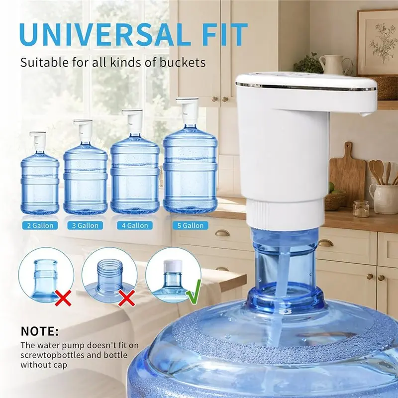 High-quality/ Water Dispenser For 5 Gallon Bottle, USB-C Charging Pump With Dual Pumps & 3 Modes