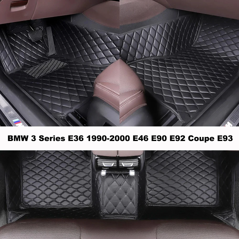 

3 шт. индивидуальные автомобильные коврики с полным покрытием для BMW 3 серии E36 1990-2000 E46 E90 E92 Coupe E93 автомобильные аксессуары