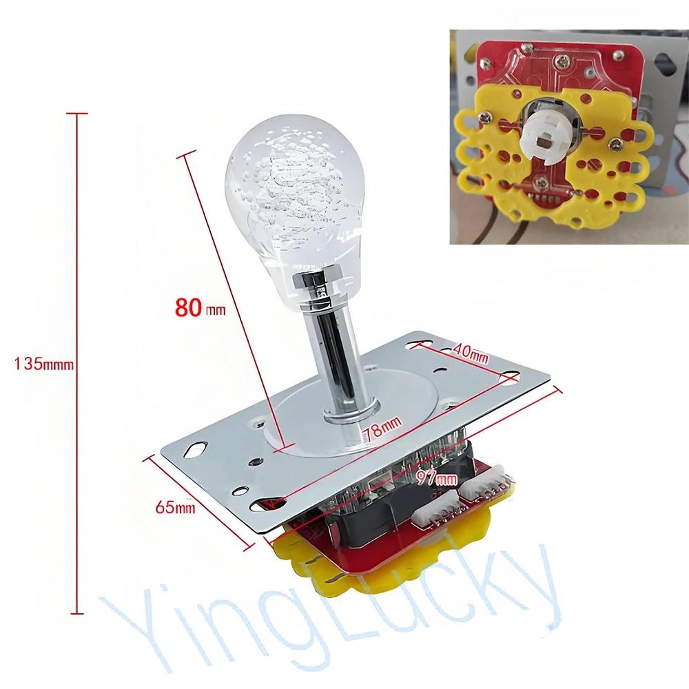 ARCADE 12V LED Joystick Bunte Beleuchtete Licht Umschaltbare Weg Controller Für Arcade Angeln Kran Klaue Spiel Verkaufsautomat – Detail 10