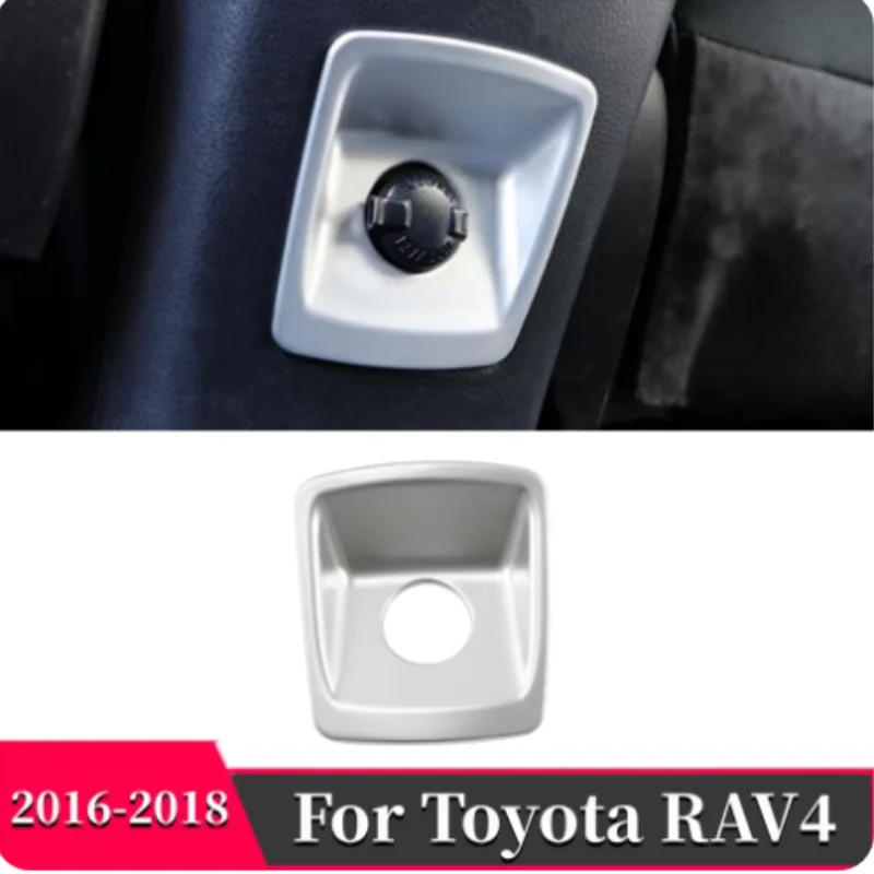 

Car Armrest Box Rear Cigarette Lighter Sequins ABS Matte Internal Decoration Accessories For Toyota RAV4 RAV 4 2016 2017 2018