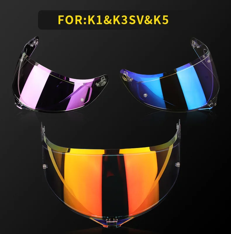 

1PC Compatible with K1, K3SV, K5, K5S Motorcycle Helmet Lenses, Accessories, Electroplated Safety Lenses ZJJ