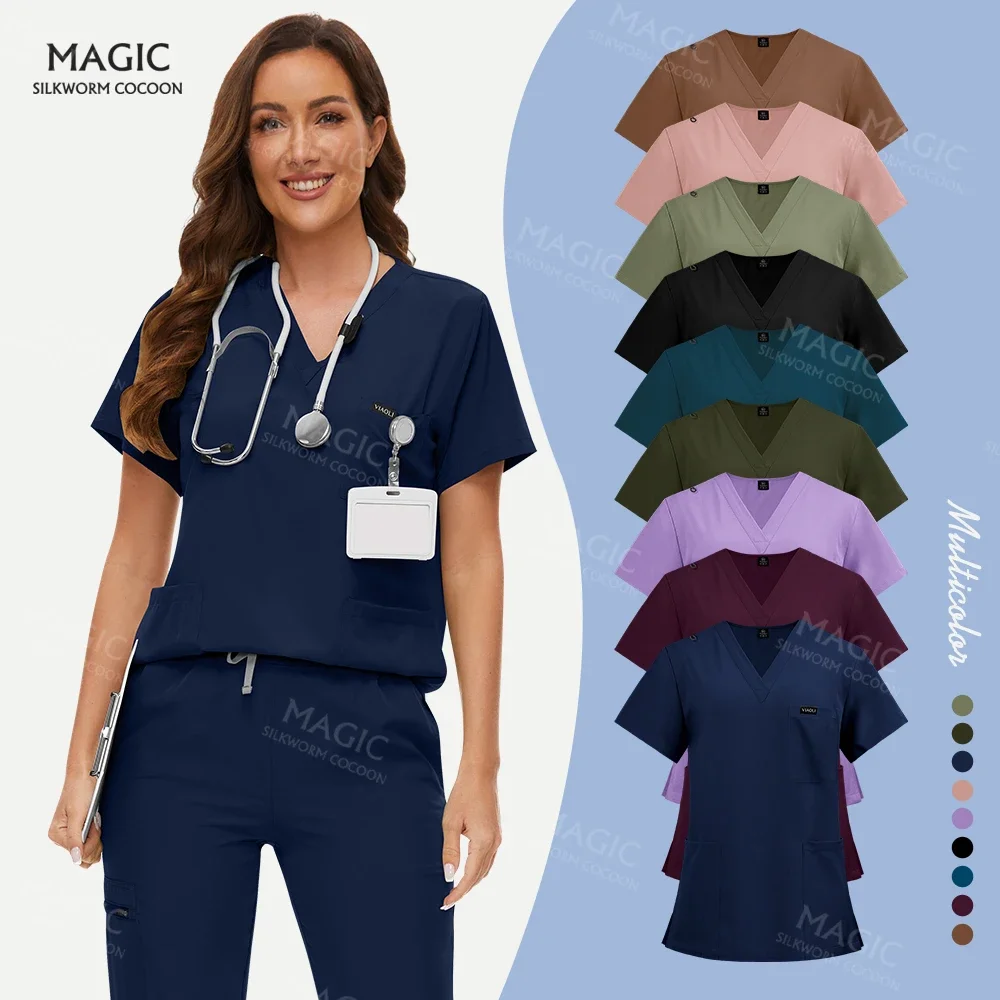 

High Quality Hospital Nurse Accessories Dental Clinic Uniforms Nursing Workwear Healthcare Pediatric Uniforms Medical Scrub Set