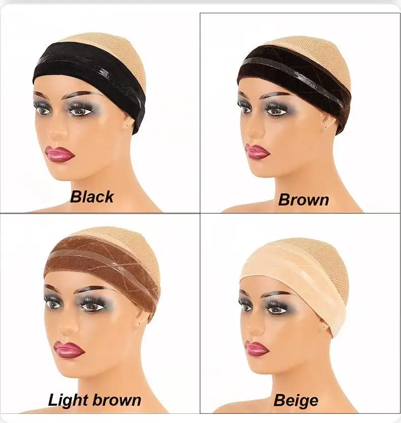 Anti-slipsilicone gel Velvet Wig Band for Woman, Adjustable Wig Grip Head Hair Band Flexible Velvet Headbands Non-Slip Wigs Hold