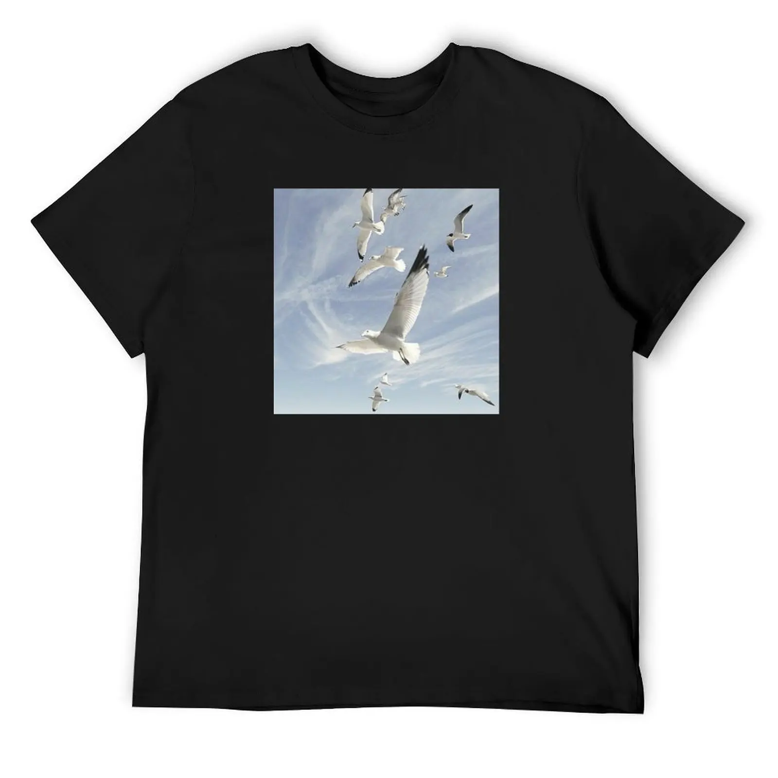 Seagull in the sky T-Shirt blanks for a boy oversized customs design your own designer t shirt men