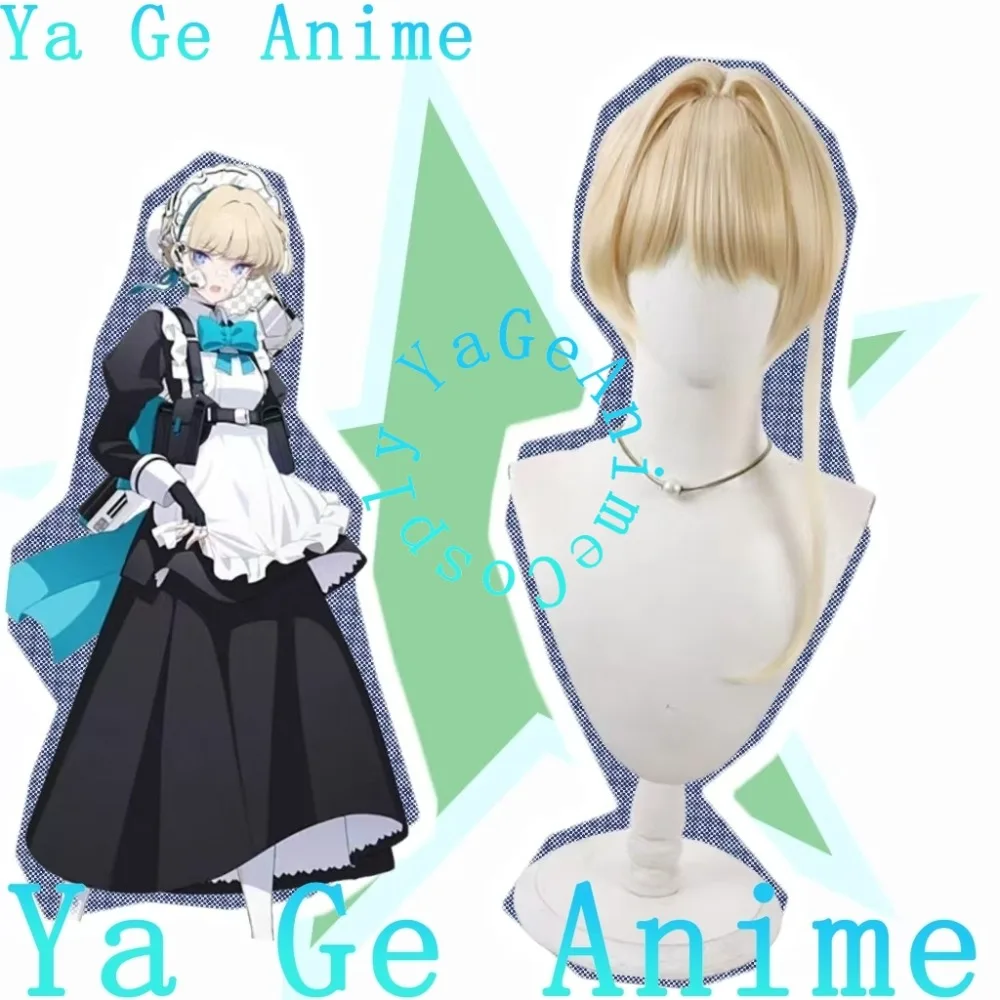 Peluca de Cosplay de Blue Archive Toki Asuma con Moños Desmontables, Simulación de Cuero Cabelludo, Disfraz de Conejita C&C Maid Team Gaming