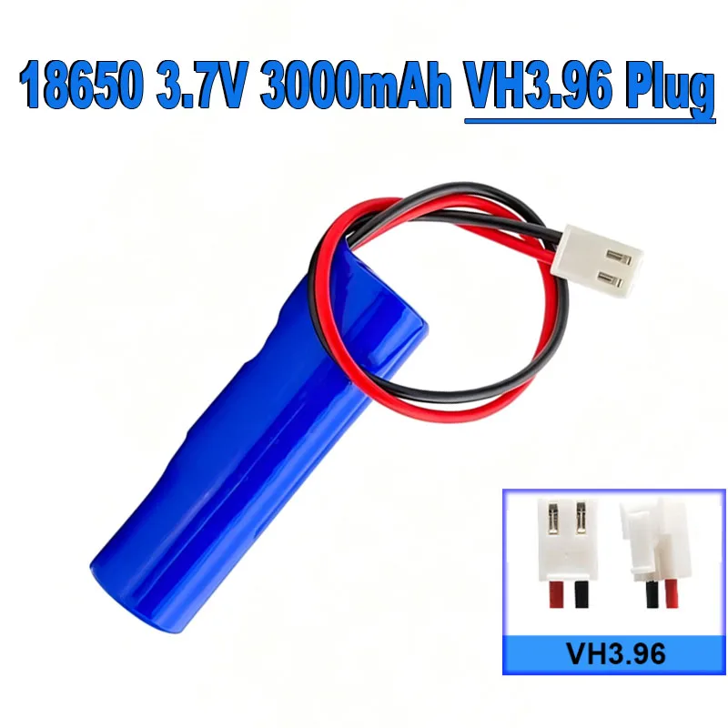 18650 3.7V 3000mah Lithium Battery for Flashlight Bluetooth Speaker Hair Clipper Led Light + PCB Protection Board,VH3.96 PLUG