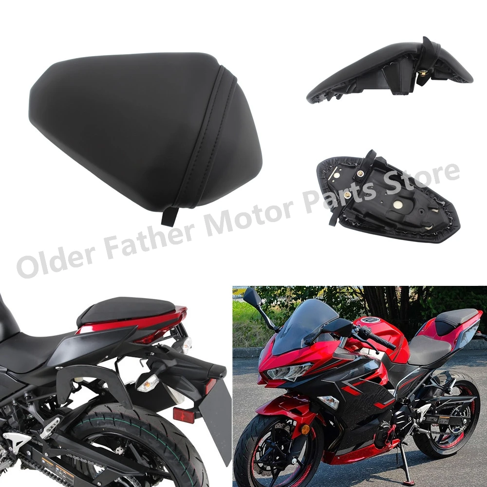 Motorcycle Accessory Pillion Rear Passenger Seat Cushion Fit For Kawasaki Ninja 400 EX400 Z400 2018 2019 2020 2021 2022 2023