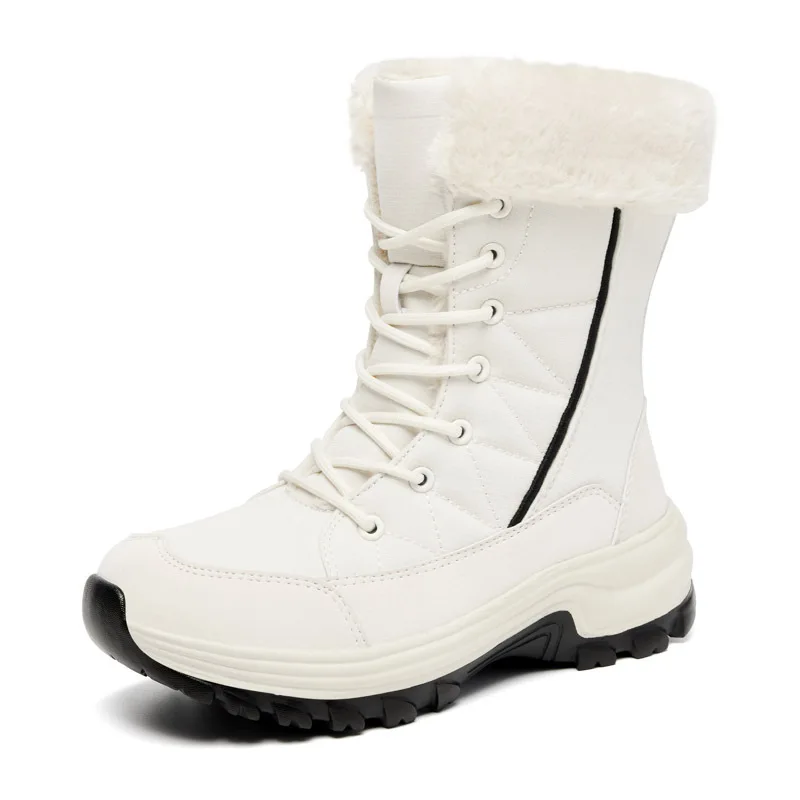 

Waterproof Women & Girls Snow Boots Cold Resistance -30℃ Outdoor Female Winter High Shoes Sports Casual Size 36-42