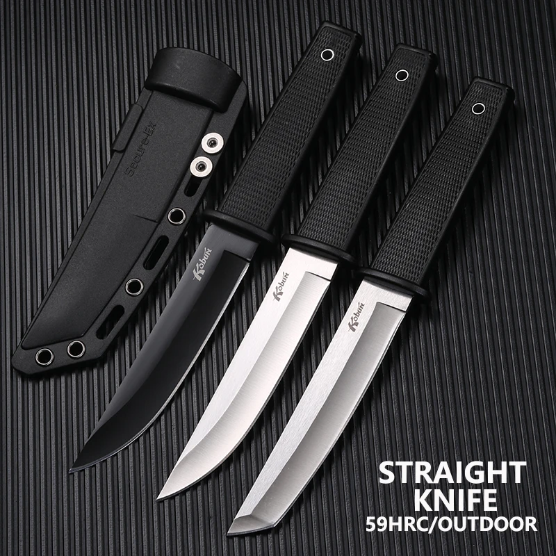 Multifunctional stainless steel portable table knife, paring knife, self-defense knife, outdoor survival knife, fruit cutting kn