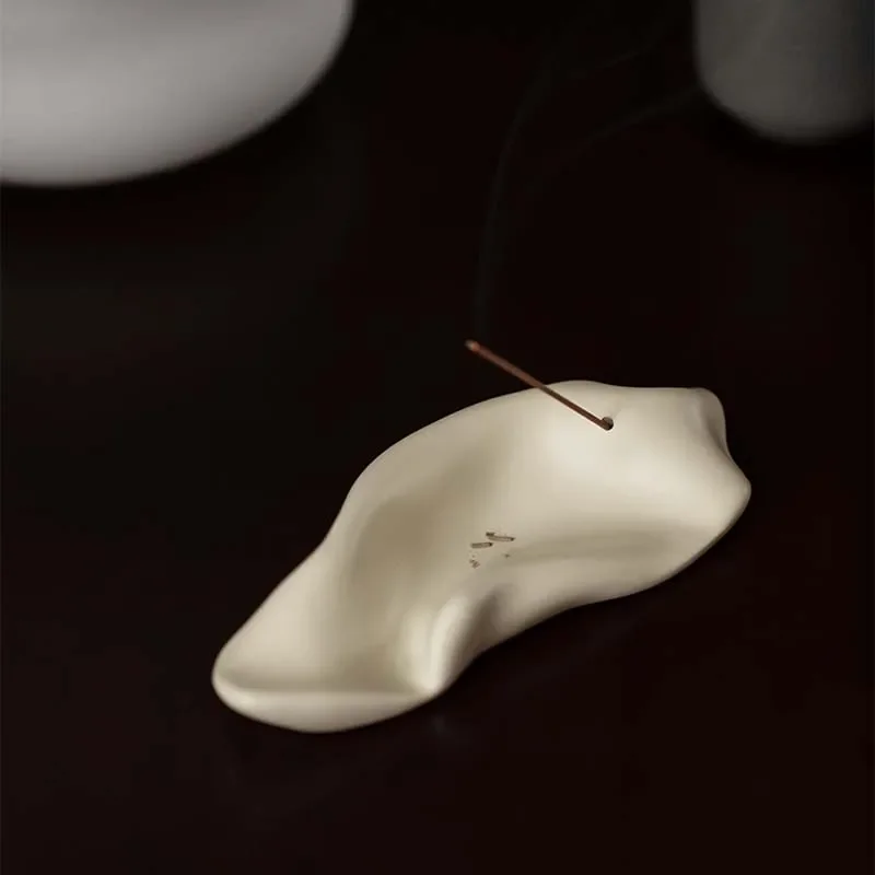 Ceramic Incense Burner Stick Line Incense Glass Bracket Sandalwood Thread Incense Base Home Decoration Aromatherapy Ornaments