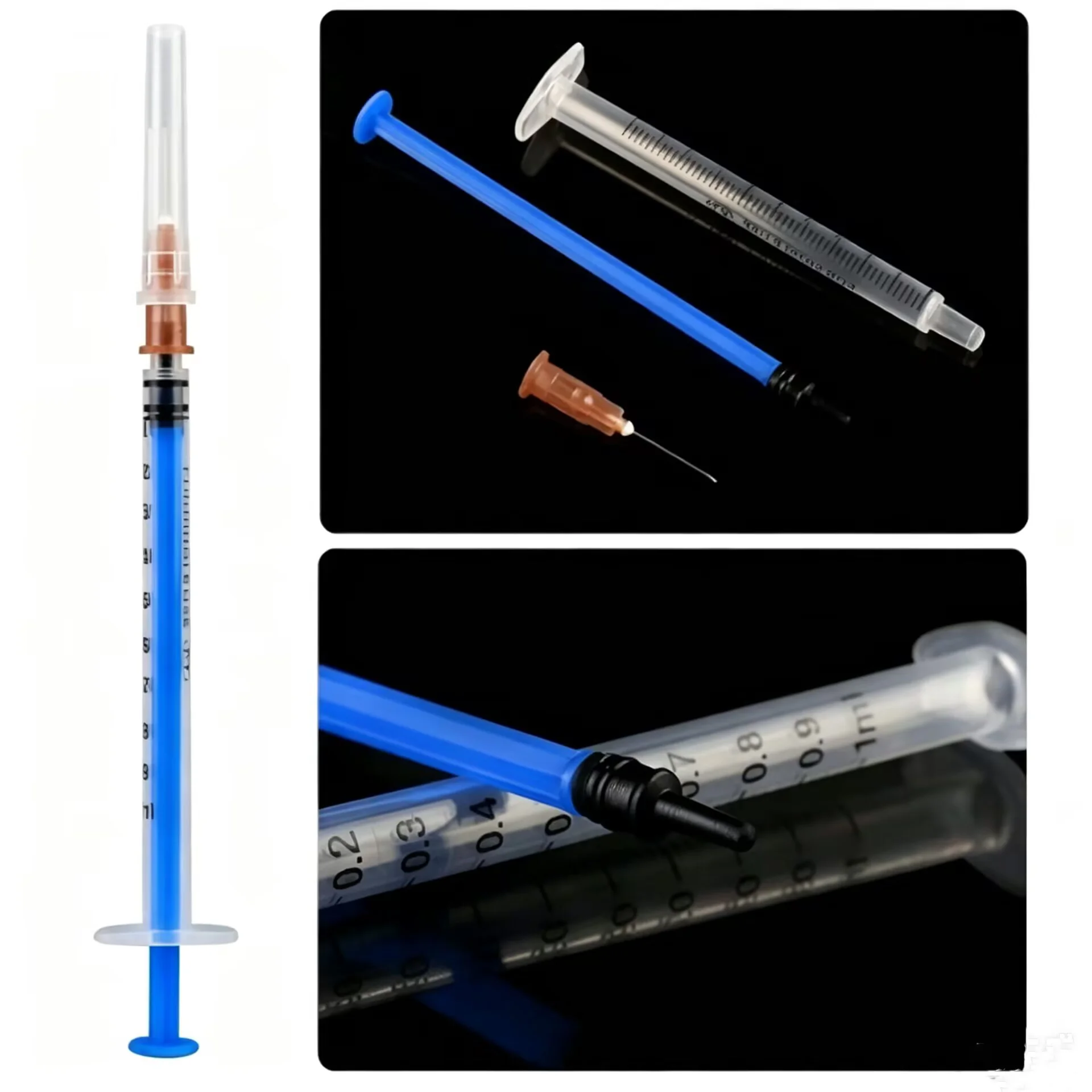 Disposable 1 ml / ml laboratory syringe, with 1 inch needle, individually sealed packaging
