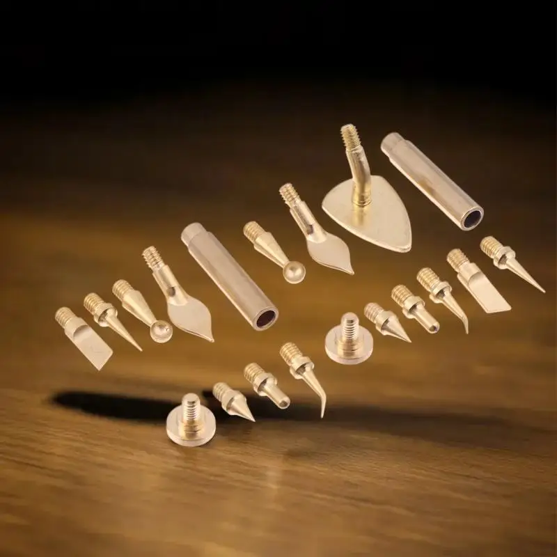 7/9/10Pcs Heat Insert Nut Iron Tip M2 M3 M4 M5 M6 M8 Brass Thread Embedded Kit Tool For Plastic 3D Printer Soldering Iron