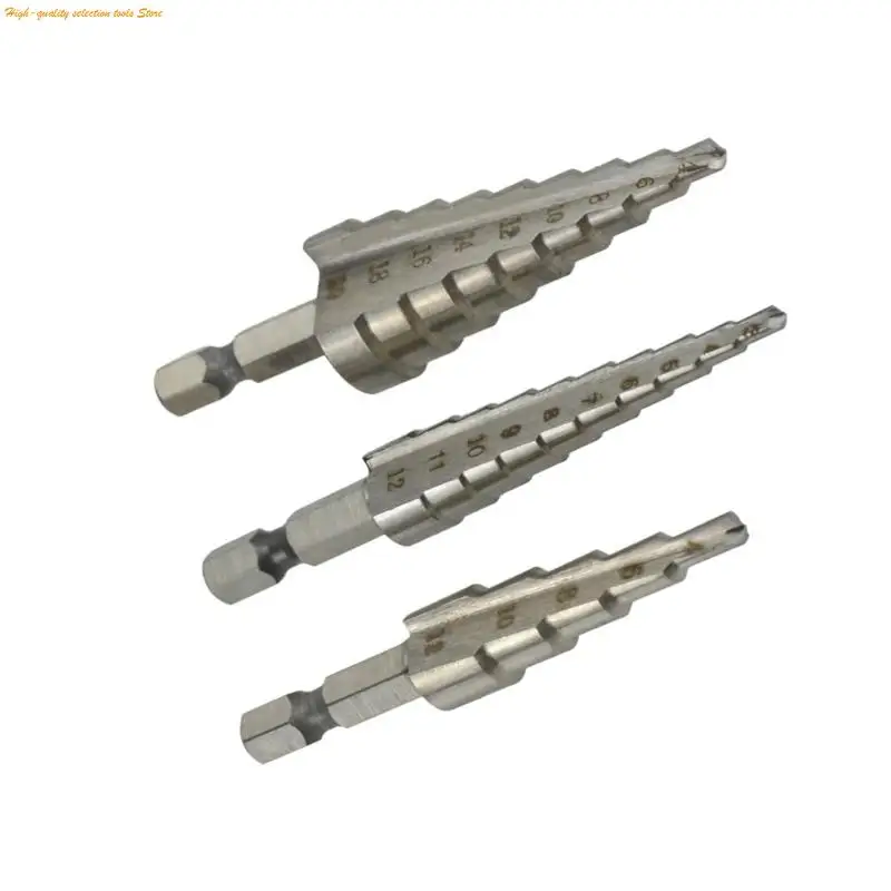 

203F Step Drill Bit Shank Engineered for High Efficiency Drilling on Multiple Materials Including Metal Plastic
