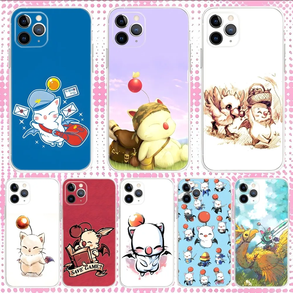 

Moogle Final F-Fantasy Phone Case For iPhone 16,15,14,13,12,11 Pro,Max,Plus,X,XS,XR,SE,Mini Transparent Silicone Soft