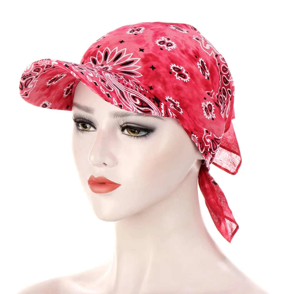 Headpiece Printed Turban Hat Fashion Baseball Caps Headscarf Tie Dye Square Hat Polyester Hedging Cap Women