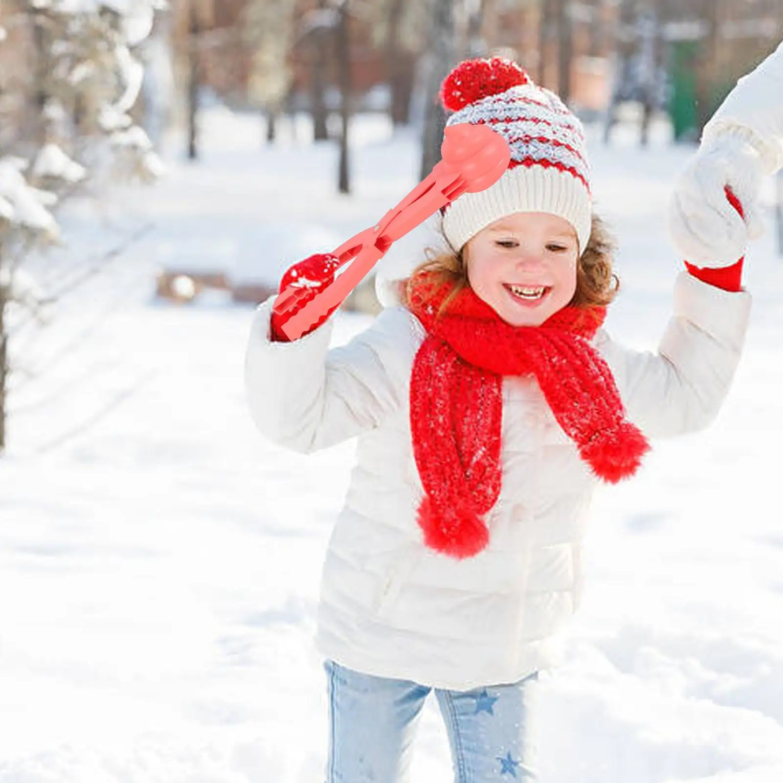 Grappige Kak Sneeuw Schimmel SnowballMaker Sneeuw Speelgoed Winter Sneeuw Schimmel Tang Draagbare Cartoon Sneeuw Zand Clip Schimmel Kid Sneeuwballengevecht