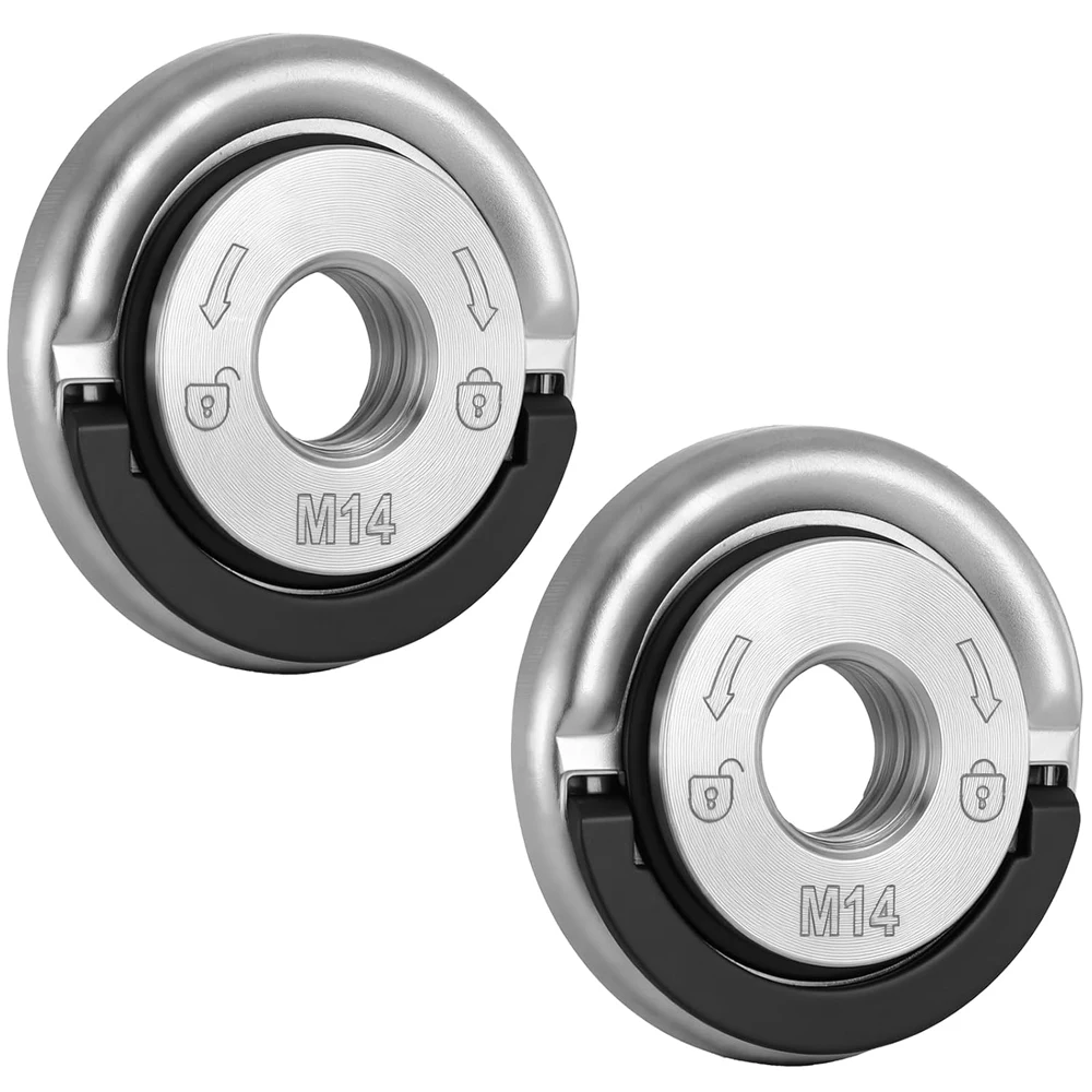 Angle Grinder Flange Nut M-14 Thread Angle Grinding Tool Flange Nut 45mm Alloy Steel Replacement Fast Locking Retaining