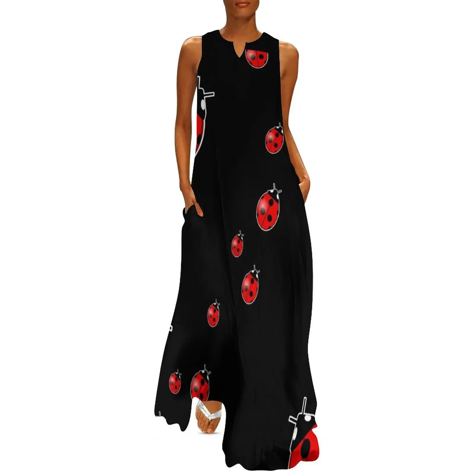 

Ladybugs Ladybird Cute Bugs Lover Gift Long Dress women party dresses Women"s evening dress