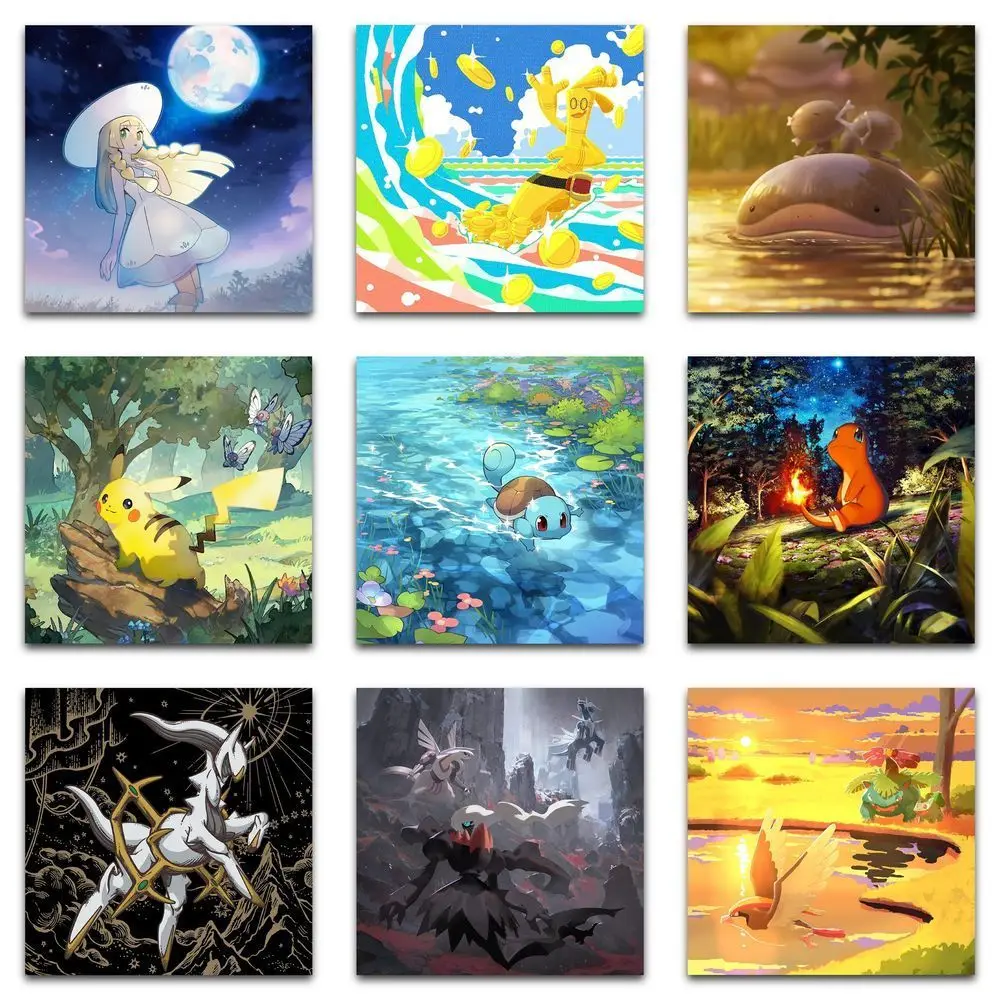 177pcs Pokémon card square stickers, childhood anime, Pocket Monsters, decoration for phone, planner, DIY view 6