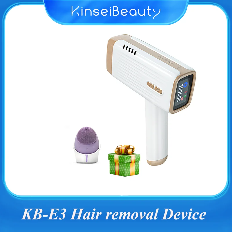 Painless Cooling Kinseibeauty E3 IPL home laser hair removal device 500000 flashes hair removal machine bikini face body