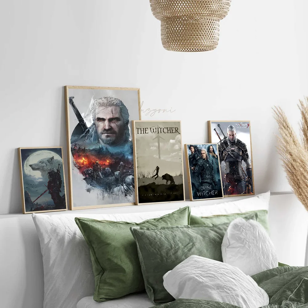 لعبة W-Witchers فيلم لزجة الملصقات يتوهم الجدار ملصق لغرفة المعيشة زخارف للحانات اللوحة الزخرفية خمر
