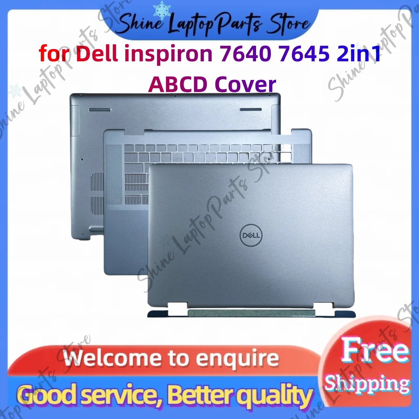 

For Dell Inspiron16plus 7640 7645 2in1 D cover A cover top case C cover keyboard Bezel 0Y5H6N 0PMTGD