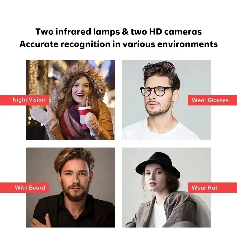 Cheap Smart Lock 3D Face Recognition Face ID Work With WIFI APP Zigbee Rifd Home Door Lock With Video Camera