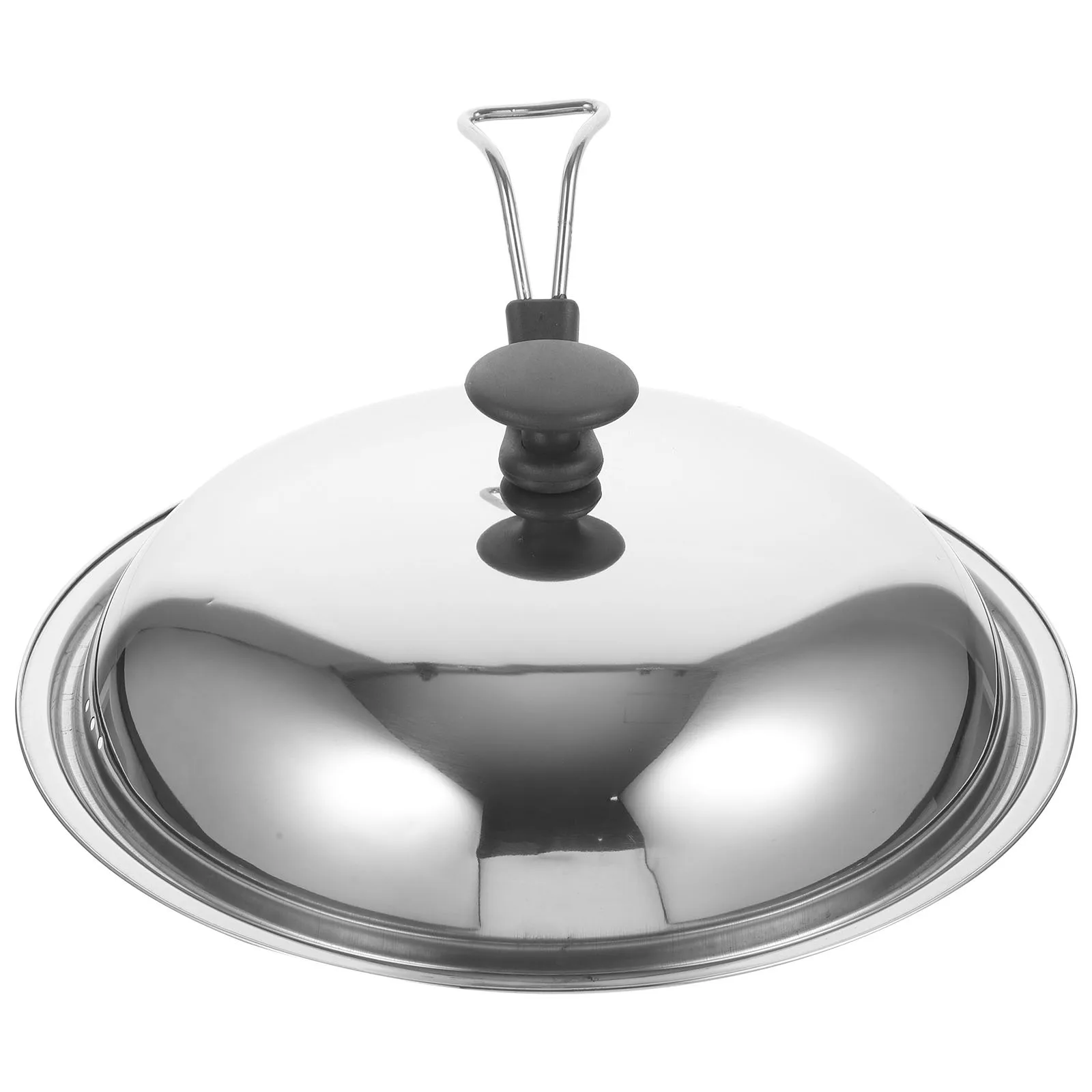 

Stainless Steel Universal Pot Lid Standing Design Invisible Pan Cover Cooking Pan Lid Kitchen Accessory for Cast Iron Pans