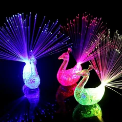 Glow In The Dark Kids Toy 1PCS Luminous Peacock Decoration Open Light Toys Flash LED Lights Stars Shine In The Dark Kids Toys