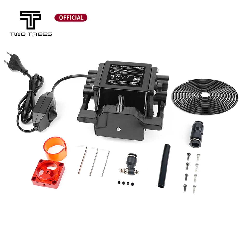 Twotrees Air Airflow Assist Kit 10-30L/min Air Assist Pump Low Noise Remove Smoke and Dust for Laser Engraver Cutter Machine