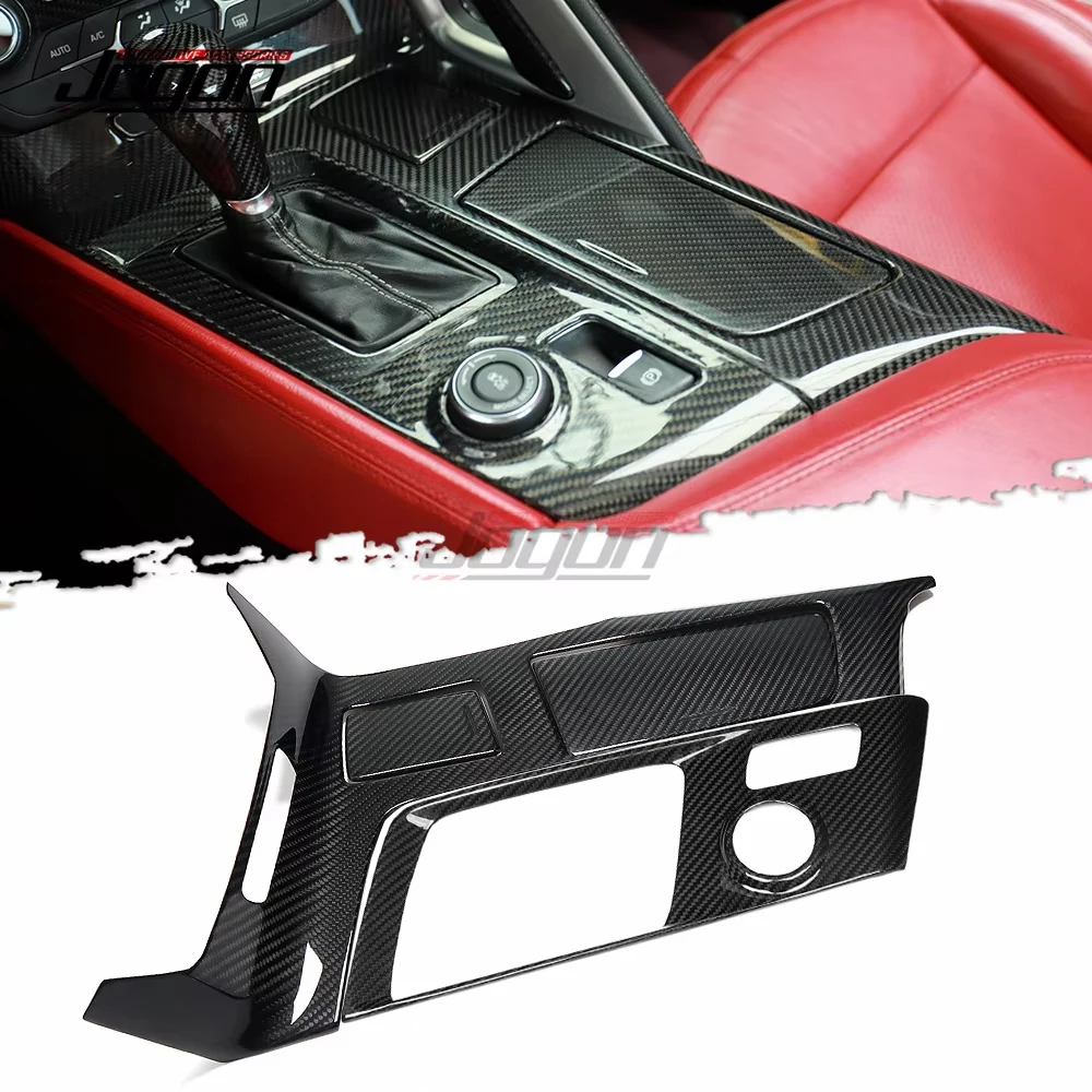

For Chevrolet Corvette C7 ZR1 Z06 2014-2019 Carbon Fiber Car Interior Central Console Gear Shift Panel Cover Trim Accessories