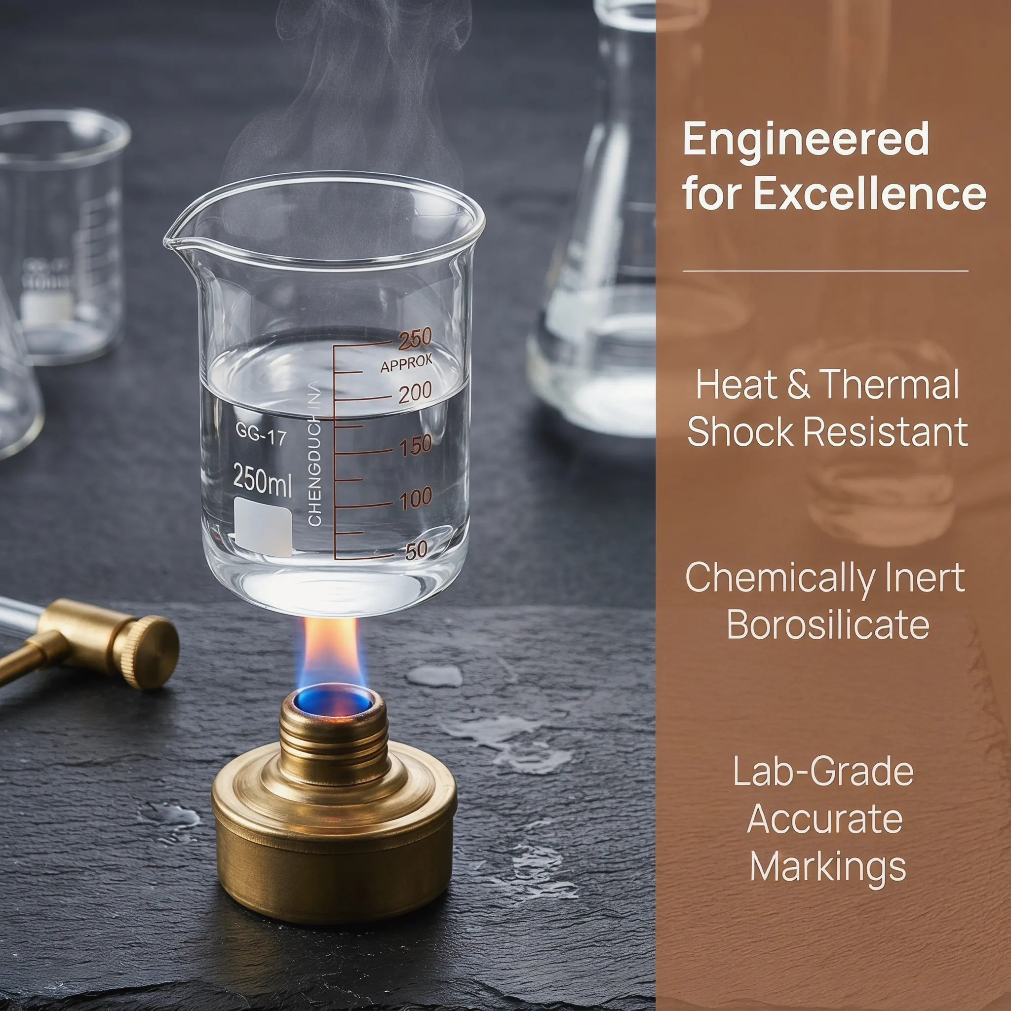 9Pcs Glassware Set Premium Transparent Measuring Cups with Scale Graduated Cylinders Beakers Conical Flasks for Laboratory