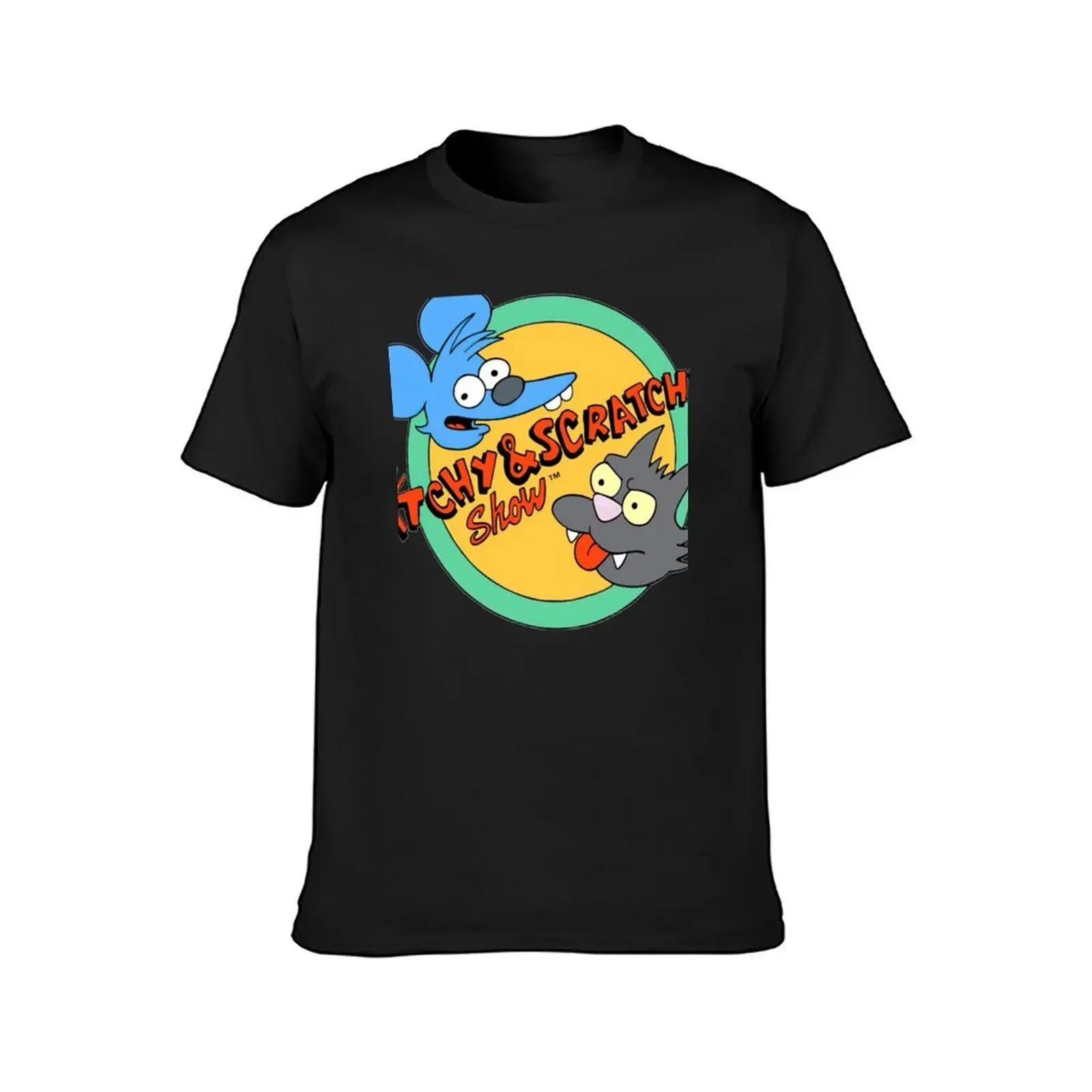 The Itchy and scratchy Cartoons T-Shirt anime stuff kawaii clothes plus size tops korean fashion black t shirts for men