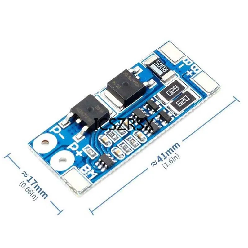 BMS 2S 8A 7.4V 8.4V 18650 Lithium Battery Charge Board Equalizer Balance Version Short Circuit Protection for Solar Power Supply