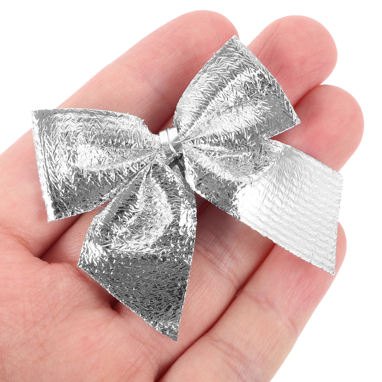 

24 Pcs Christmas Tree Ornaments Bow Glitter Trees Decoration Decorations Pendant Party Xmas