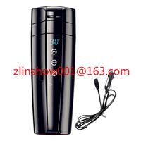 400Ml Portable Car Heating Cup 12V 24V Electric Heating Water Cup LCD Display Kettle Coffee Tea Milk Heating