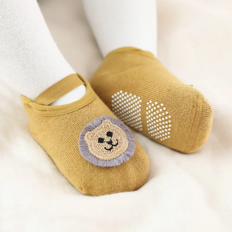 Soft Cotton Baby Girls Socks Newborn Cartoon Animal Baby Socks Infant Baby Boy Socks Anti Slip Floor Shoes Spring Autumn Winter