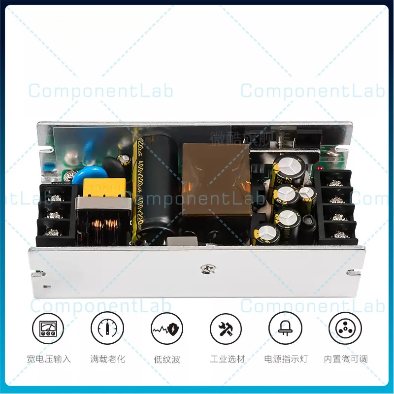 1-5pcs Compact Isolated ACDC Regulated Switching Power Module AC to DC24V 8A 200W Step Down Power Board