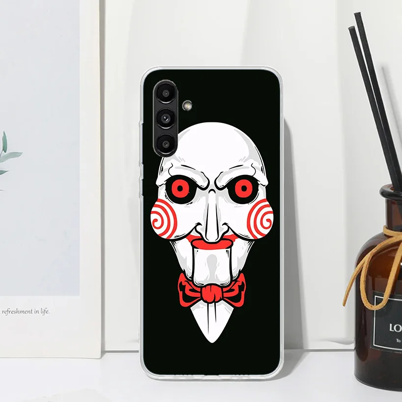 The Jigsaw Killer Horror Phone Case For Samsung Galaxy A15 A25 A35 A55 A14 A24 A34 A54 A13 A23 A33 A53 A12 A22 A32 A52 A05S A04S