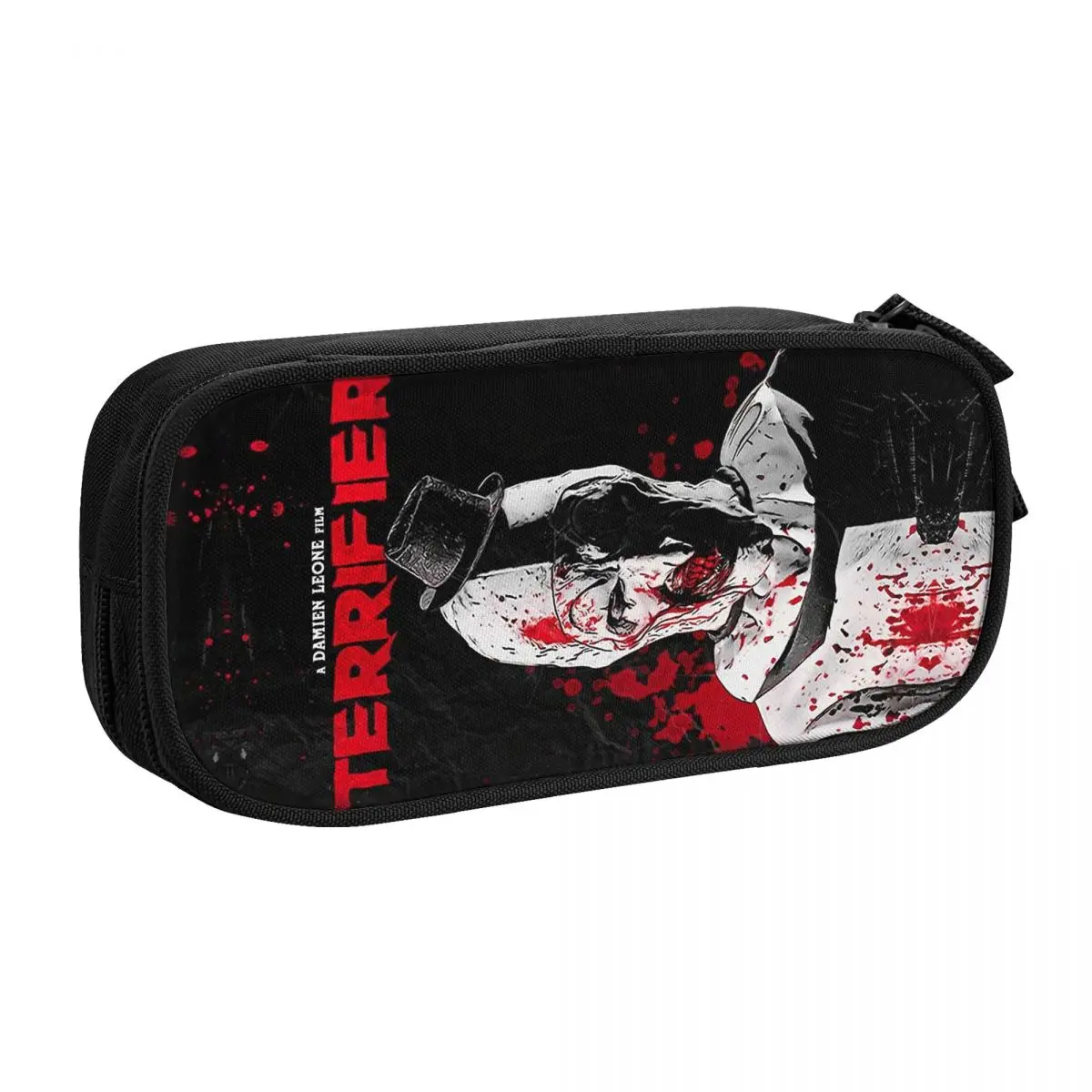 Custom Terrifier Movie Pencil Case for Boys Gilrs Large Capacity Horror Halloween Clown Pen Box Bag Stationery