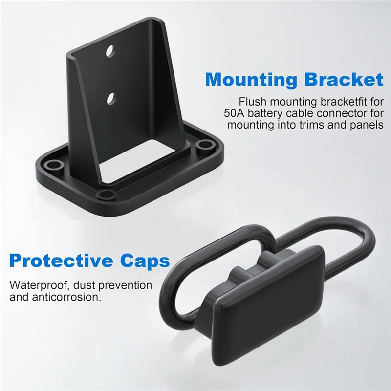 AB34-50A Battery Quick Disconnect Connector With 8AWG Wire And Mounting Bracket Extension Cable Connector Kit